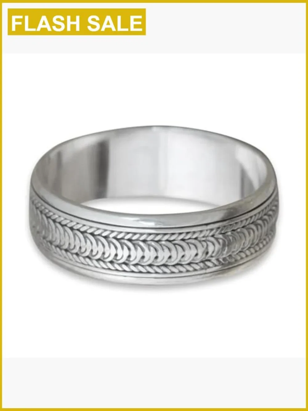Handcrafted Sterling Silver Meditation Spinner Ring Band